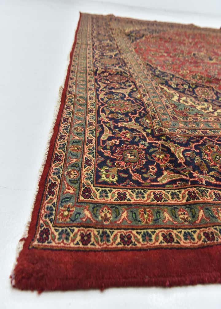 9' 9 x 12' 10 Hand Knotted Mashad Persian Wool Rug