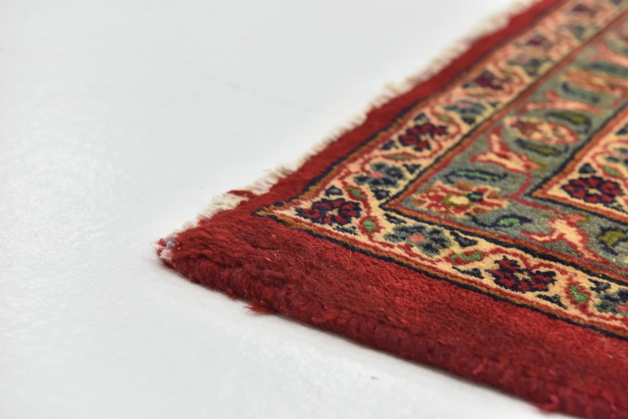 9' 9 x 12' 10 Hand Knotted Mashad Persian Wool Rug