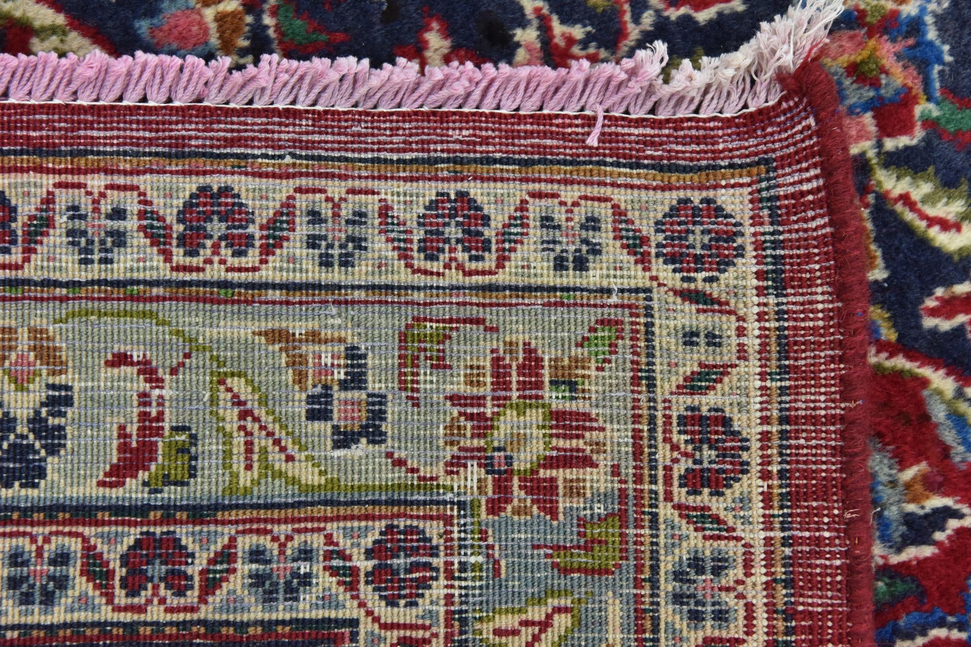 9' 7 x 12' 6 Hand Knotted Mashad Persian Wool Rug