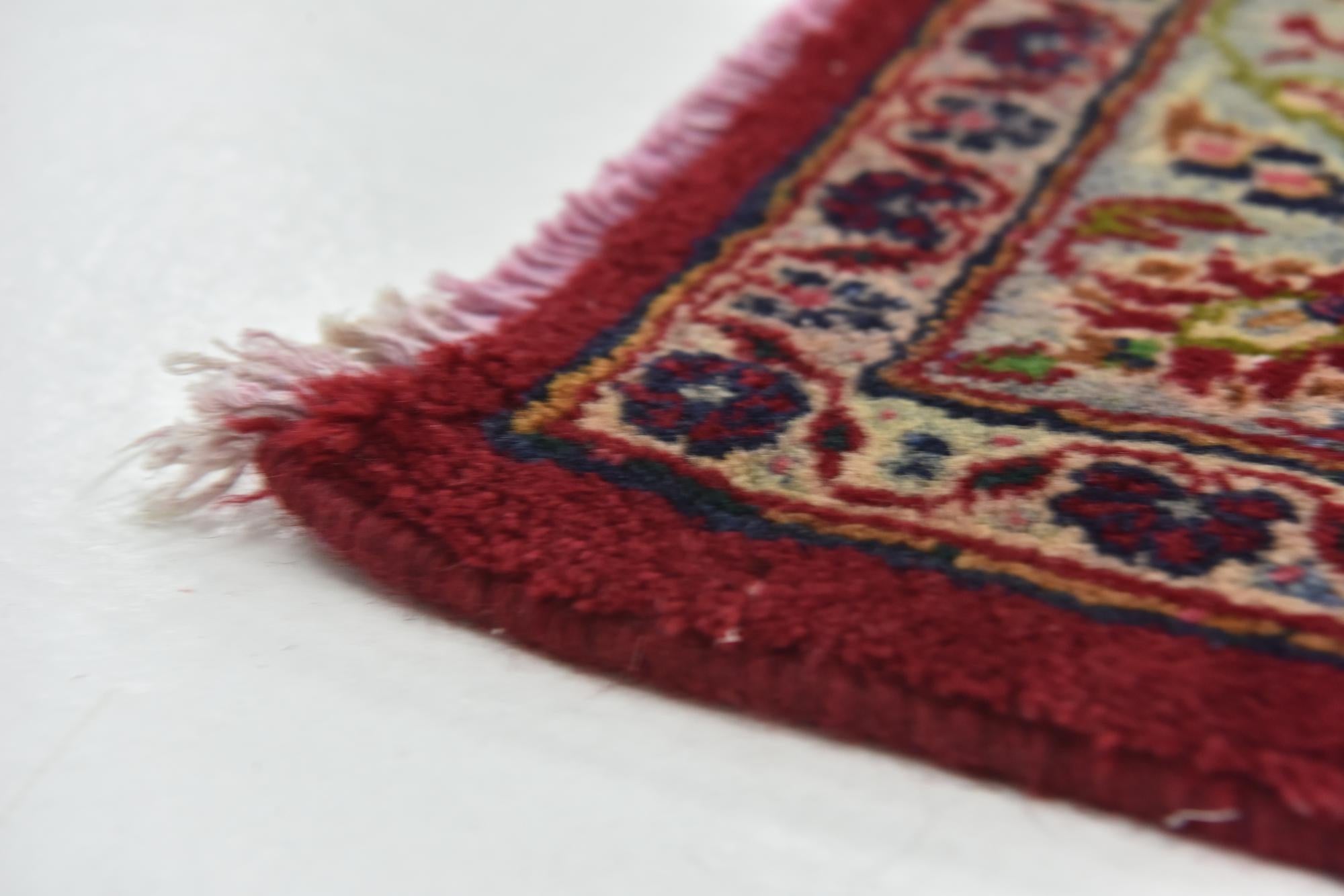 9' 7 x 12' 6 Hand Knotted Mashad Persian Wool Rug
