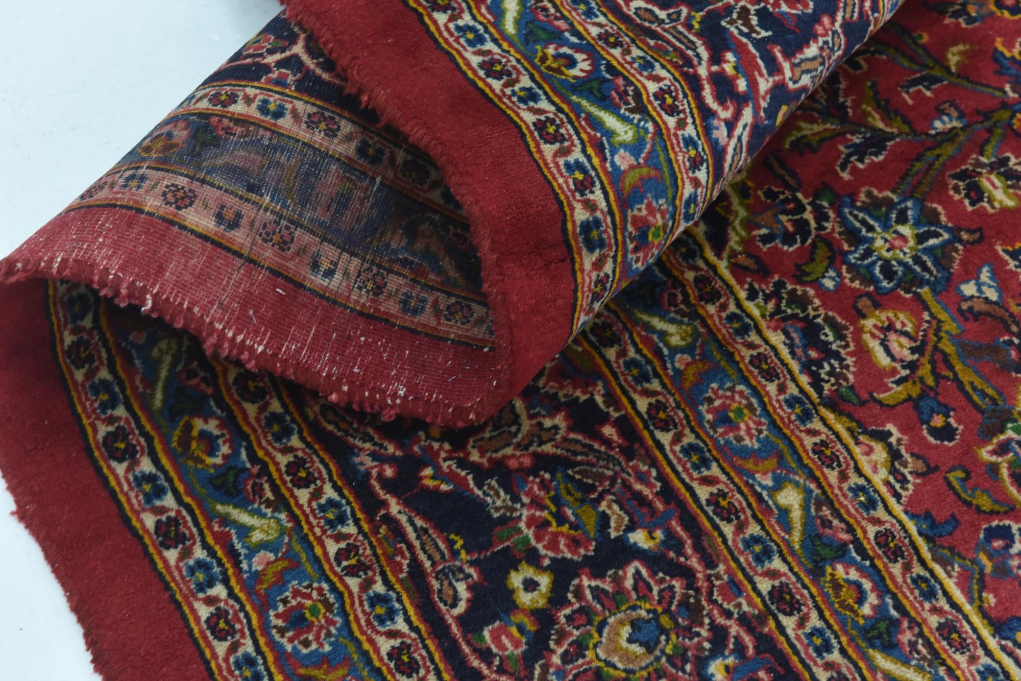 9' 10 x 12' 9 Hand Knotted Mashad Persian Wool Rug