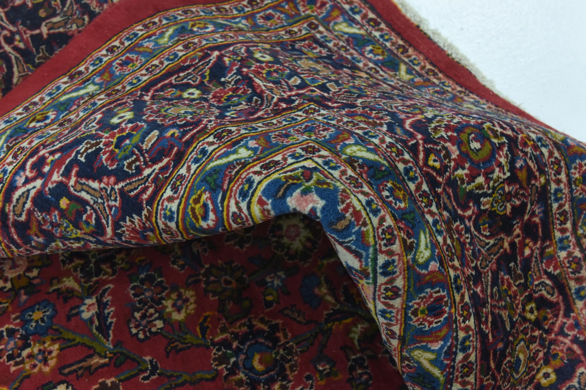 9' 10 x 12' 9 Hand Knotted Mashad Persian Wool Rug