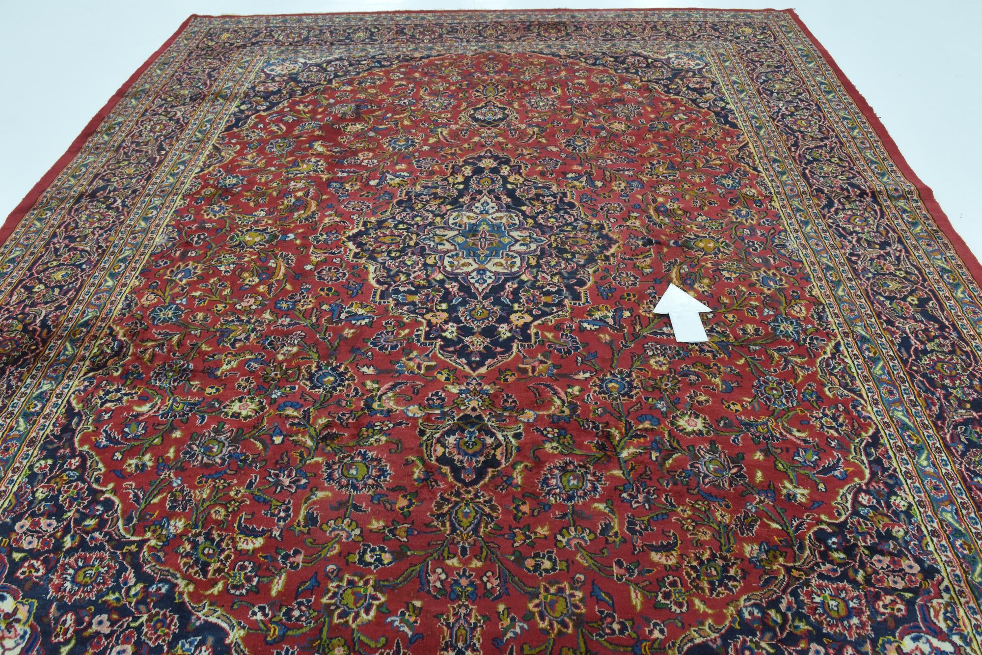 9' 10 x 12' 9 Hand Knotted Mashad Persian Wool Rug