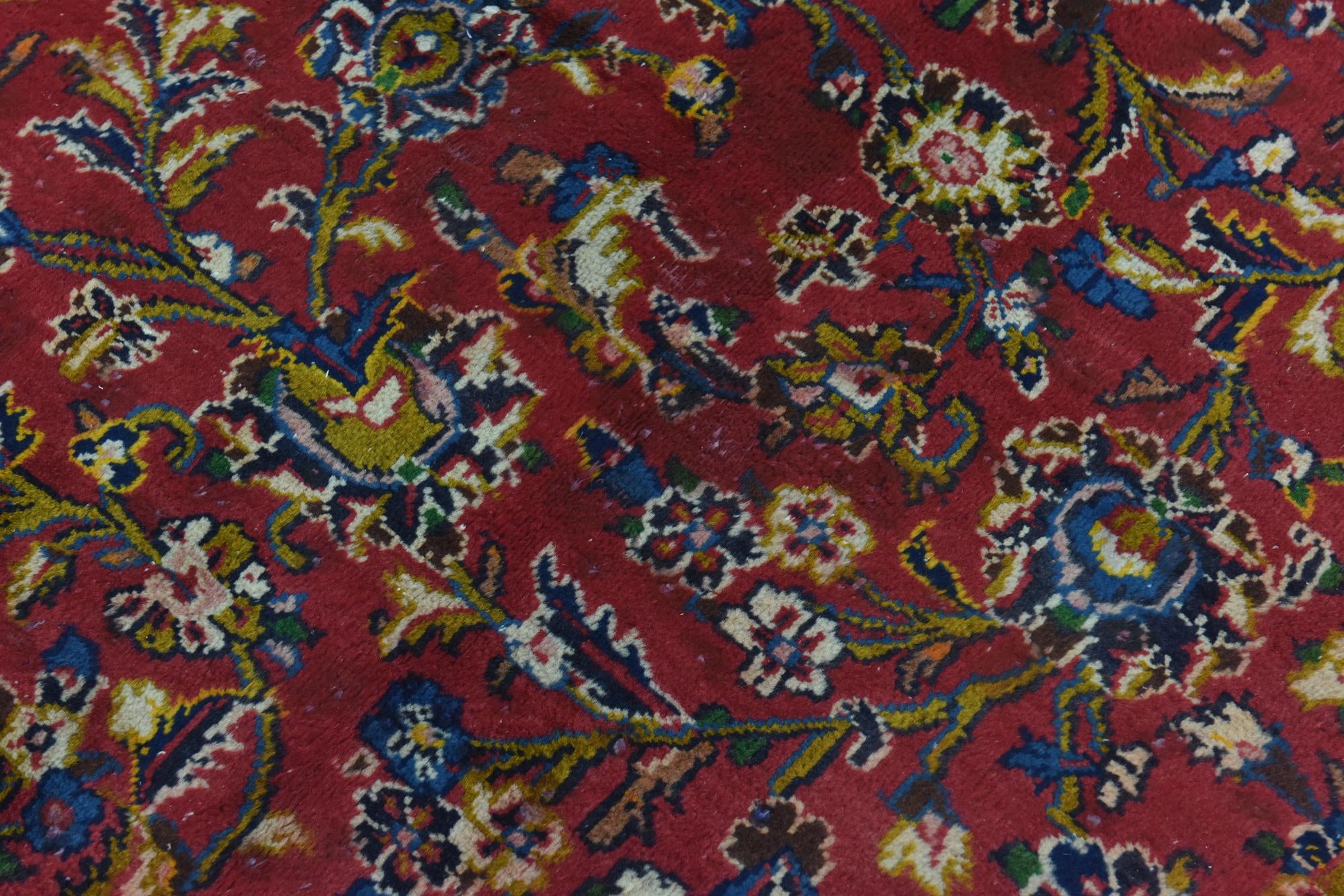 9' 10 x 12' 9 Hand Knotted Mashad Persian Wool Rug