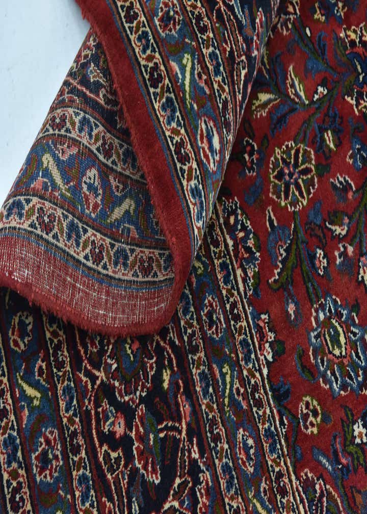9' 6 x 12' 10 Hand Knotted Mashad Persian Wool Rug