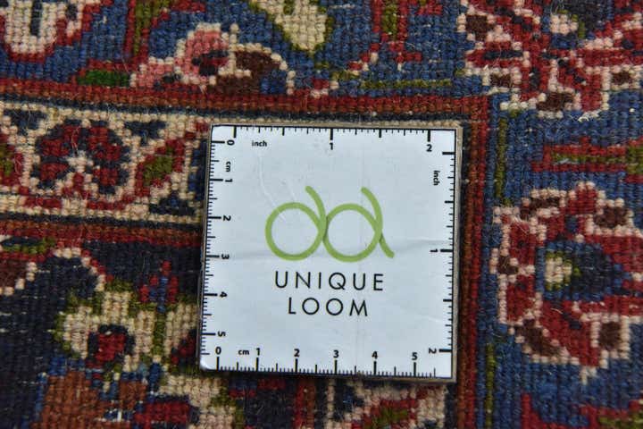 9' 6 x 12' 10 Hand Knotted Mashad Persian Wool Rug