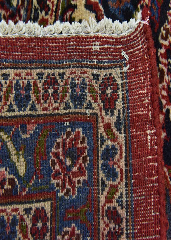 9' 6 x 12' 10 Hand Knotted Mashad Persian Wool Rug