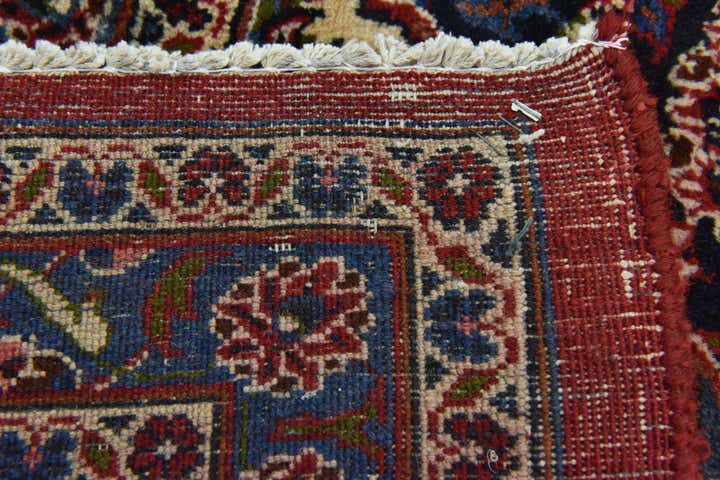 9' 6 x 12' 10 Hand Knotted Mashad Persian Wool Rug
