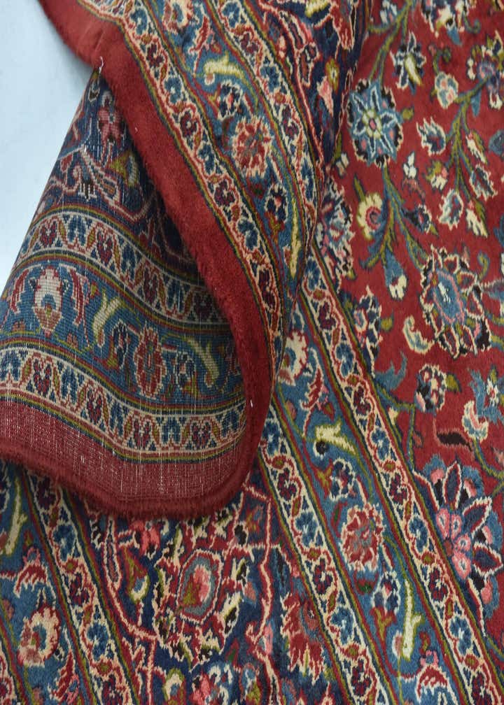 9' 8 x 12' 10 Hand Knotted Mashad Persian Wool Rug