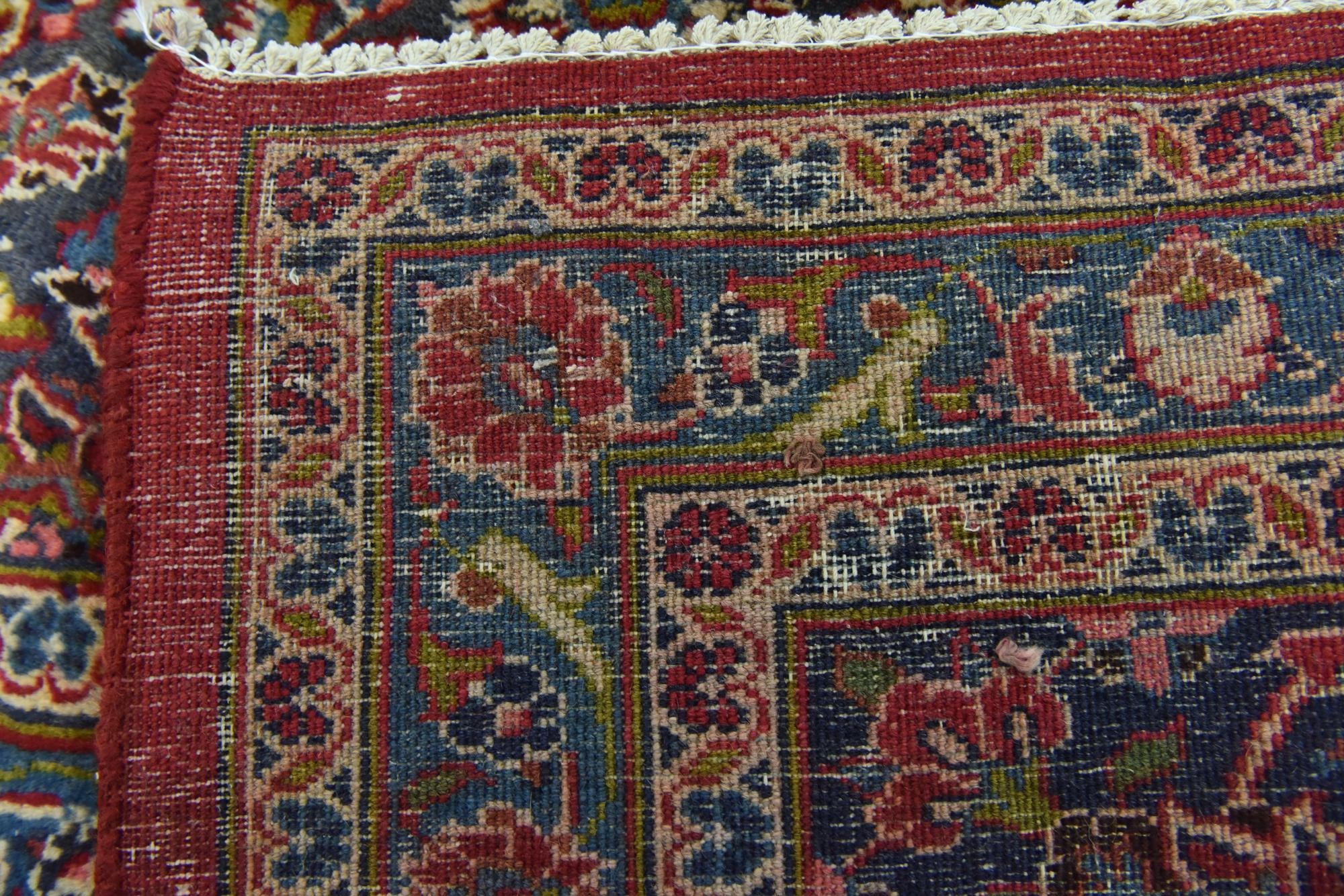 9' 8 x 12' 10 Hand Knotted Mashad Persian Wool Rug