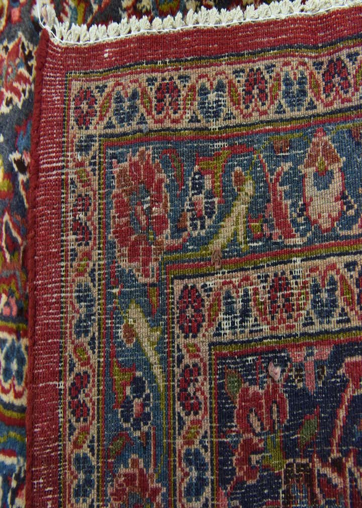 9' 8 x 12' 10 Hand Knotted Mashad Persian Wool Rug