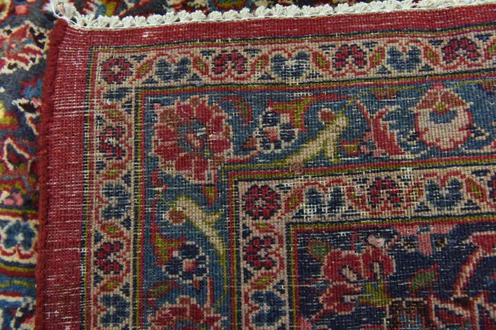 9' 8 x 12' 10 Hand Knotted Mashad Persian Wool Rug