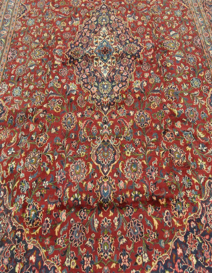 Detail image of 9' 8 x 12' 10 Hand Knotted Mashad Persian Wool Rug