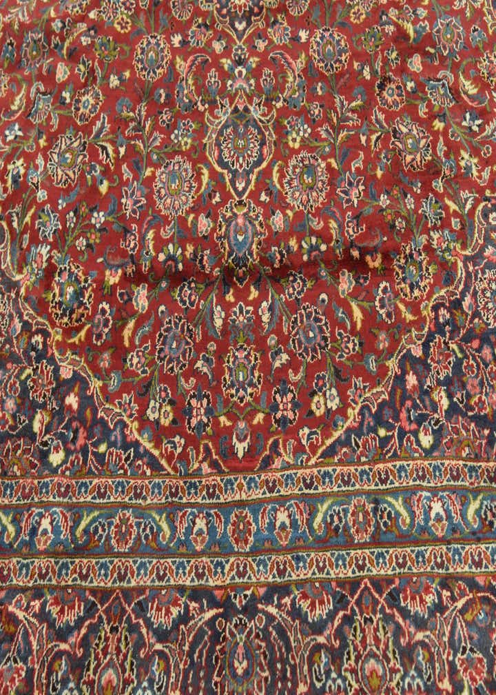 9' 8 x 12' 10 Hand Knotted Mashad Persian Wool Rug
