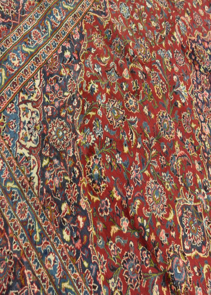 9' 8 x 12' 10 Hand Knotted Mashad Persian Wool Rug