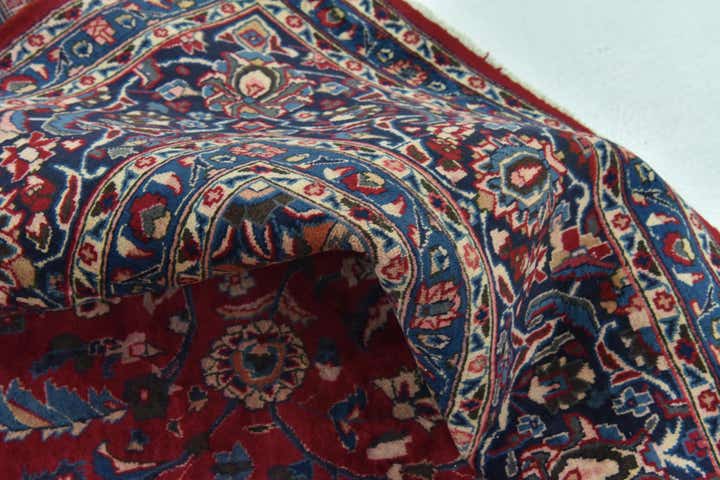 9' 8 x 13' 4 Hand Knotted Mashad Persian Wool Rug