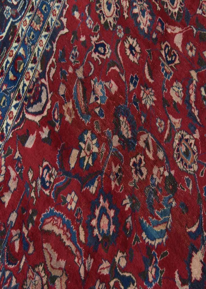 9' 8 x 13' 4 Hand Knotted Mashad Persian Wool Rug