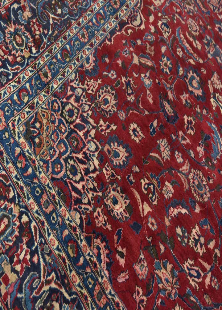 9' 8 x 13' 4 Hand Knotted Mashad Persian Wool Rug