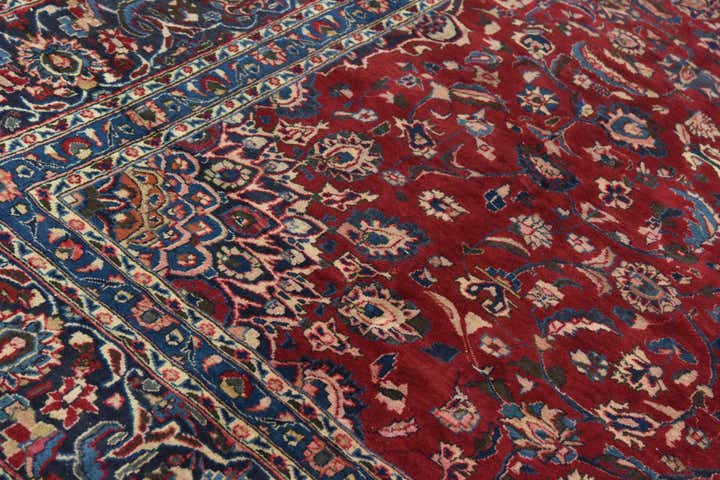 9' 8 x 13' 4 Hand Knotted Mashad Persian Wool Rug
