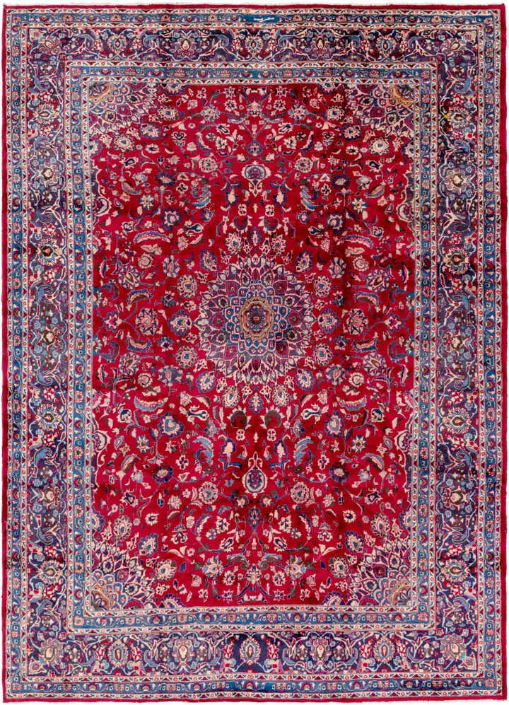 9' 8 x 13' 4 Hand Knotted Mashad Persian Wool Rug