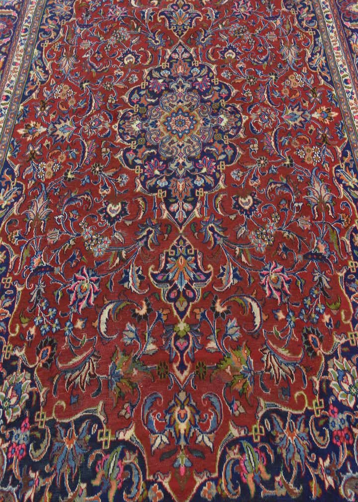 9' 8 x 12' 9 Hand Knotted Mashad Persian Wool Rug