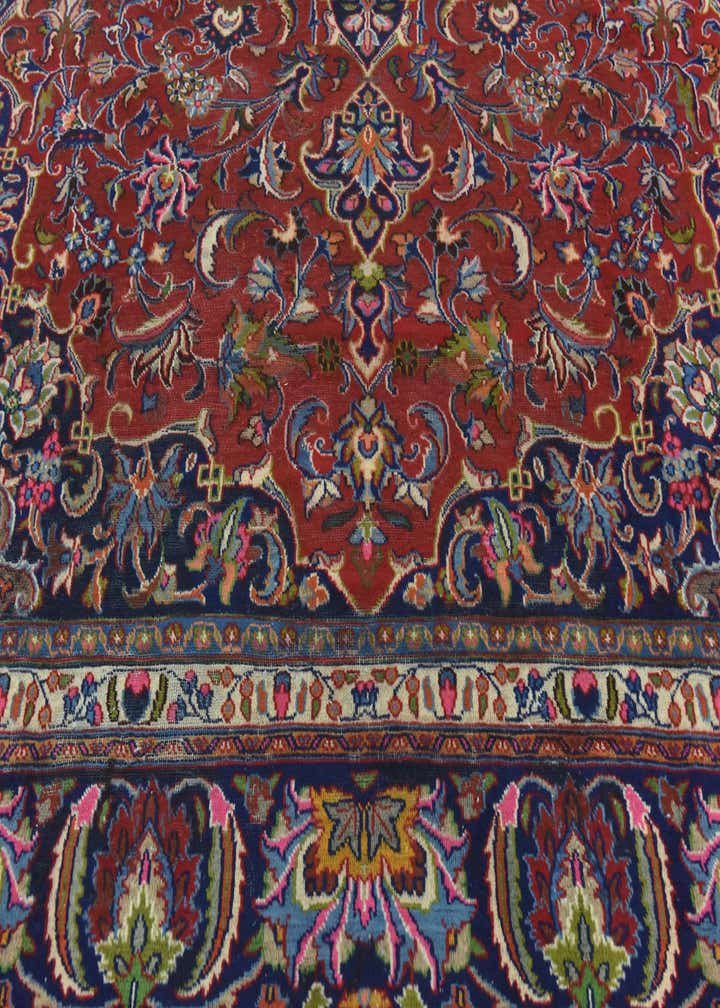 9' 8 x 12' 9 Hand Knotted Mashad Persian Wool Rug