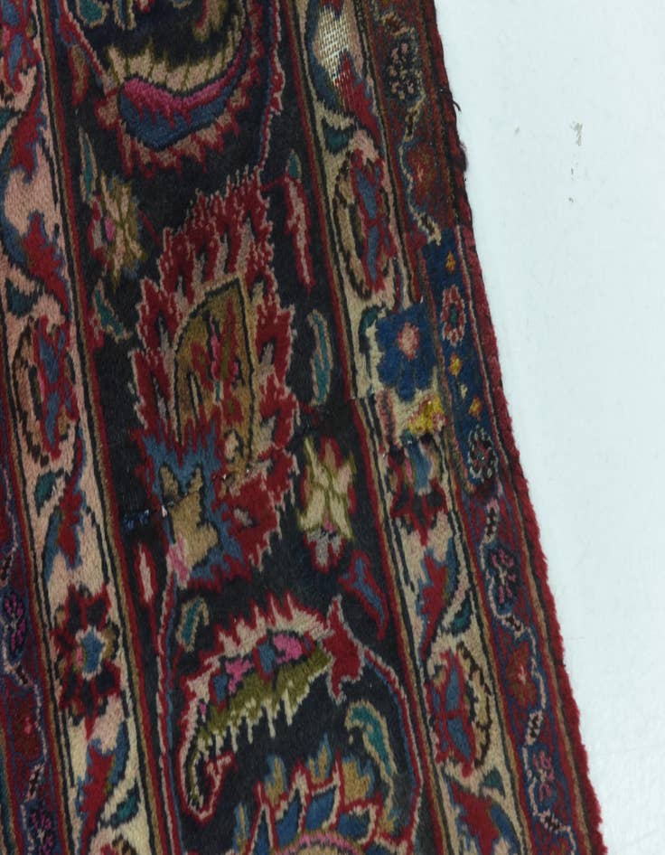 Detail image of 9' 3 x 12' 9  Hand Knotted Mashad Persian Wool Rug