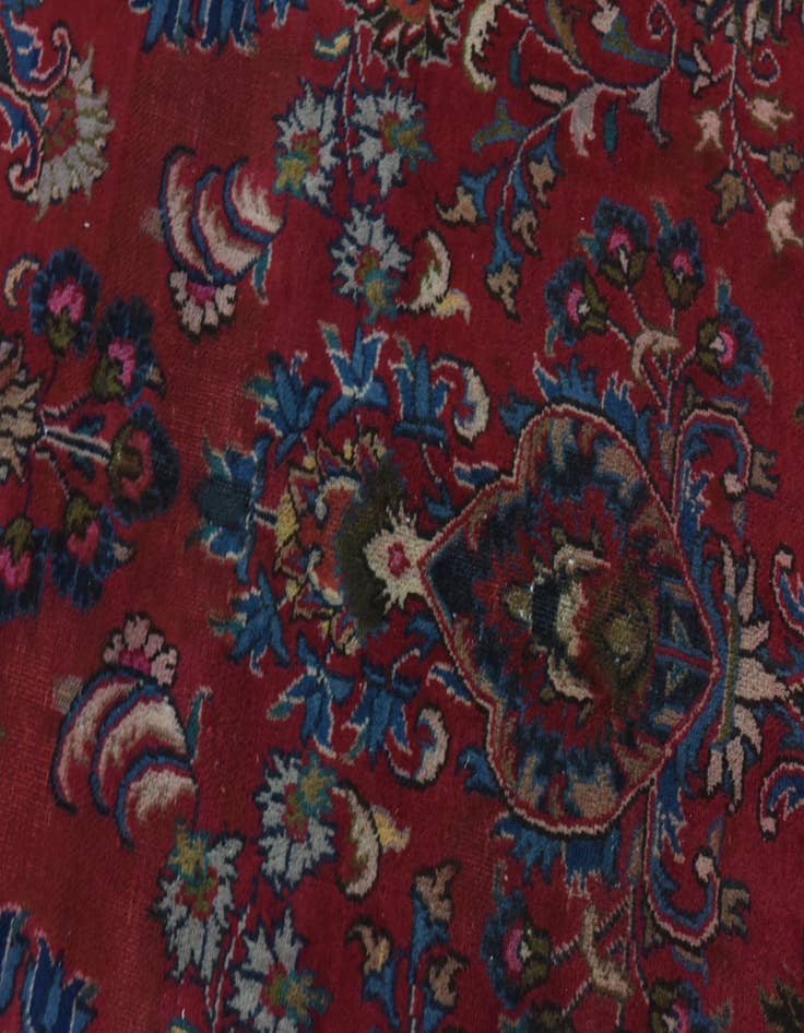 Detail image of 9' 3 x 12' 9  Hand Knotted Mashad Persian Wool Rug