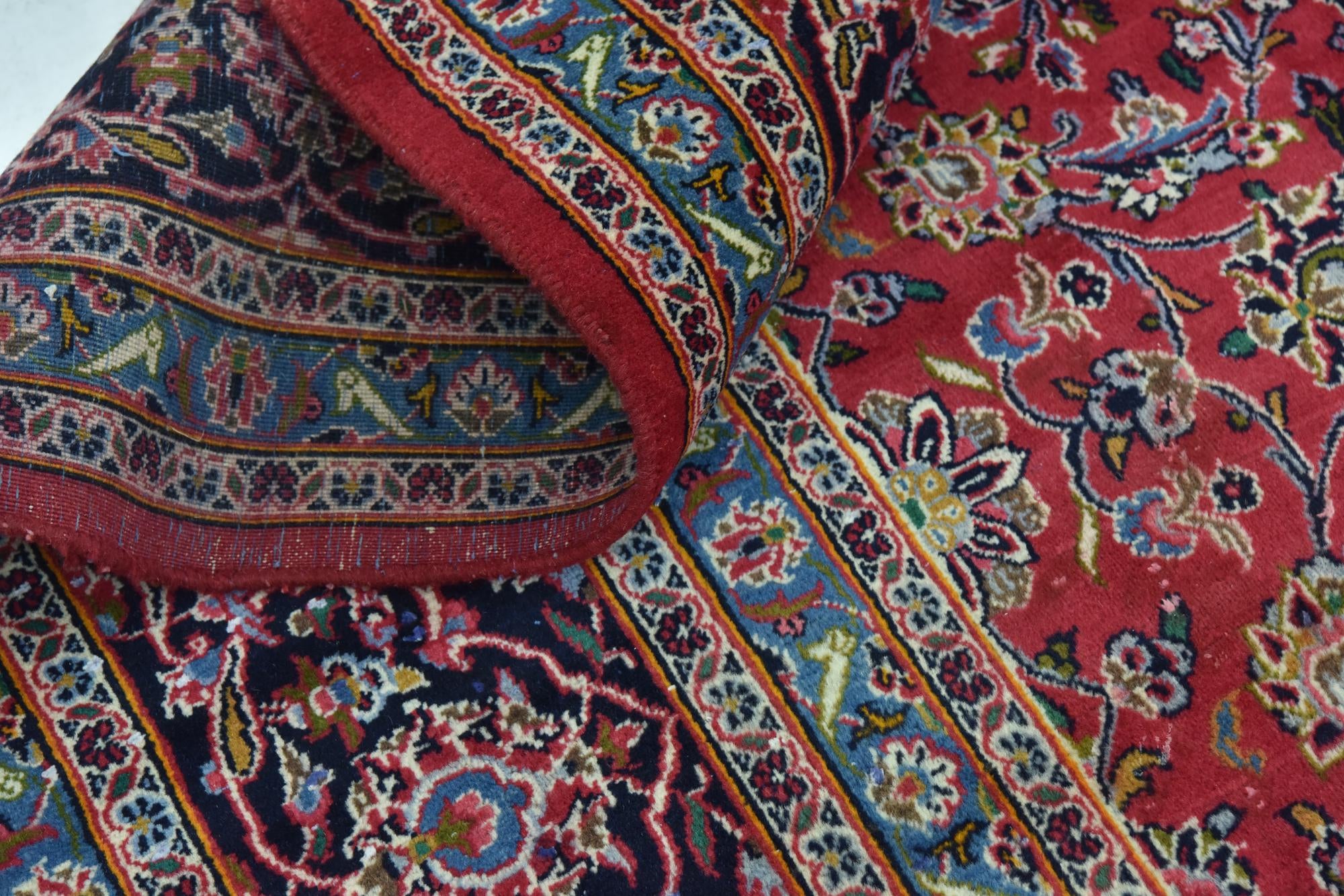 9' 8 x 12' 7 Hand Knotted Mashad Persian Wool Rug