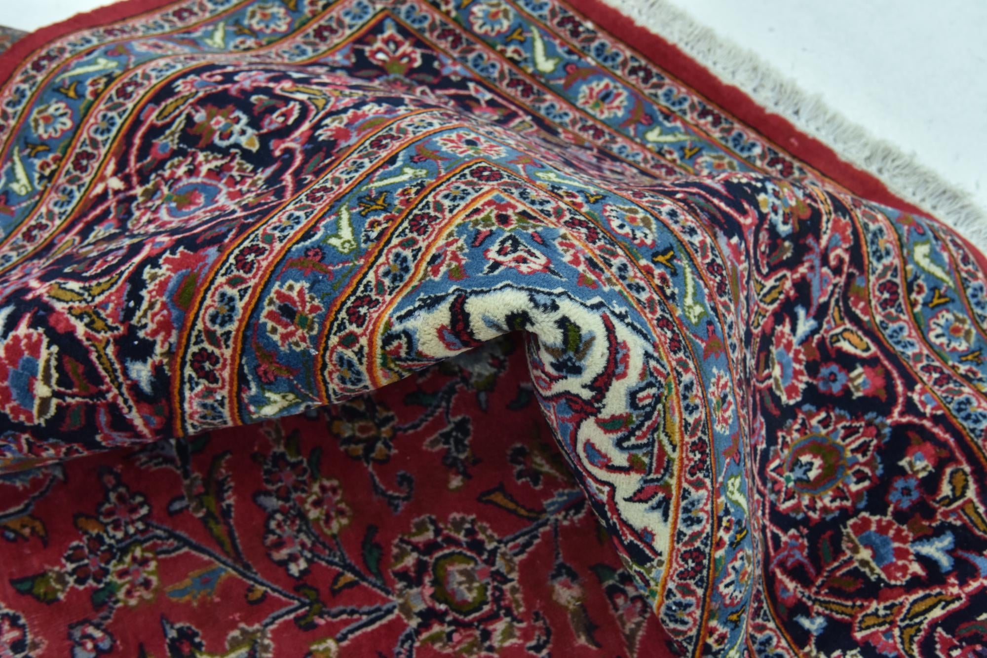 9' 8 x 12' 7 Hand Knotted Mashad Persian Wool Rug