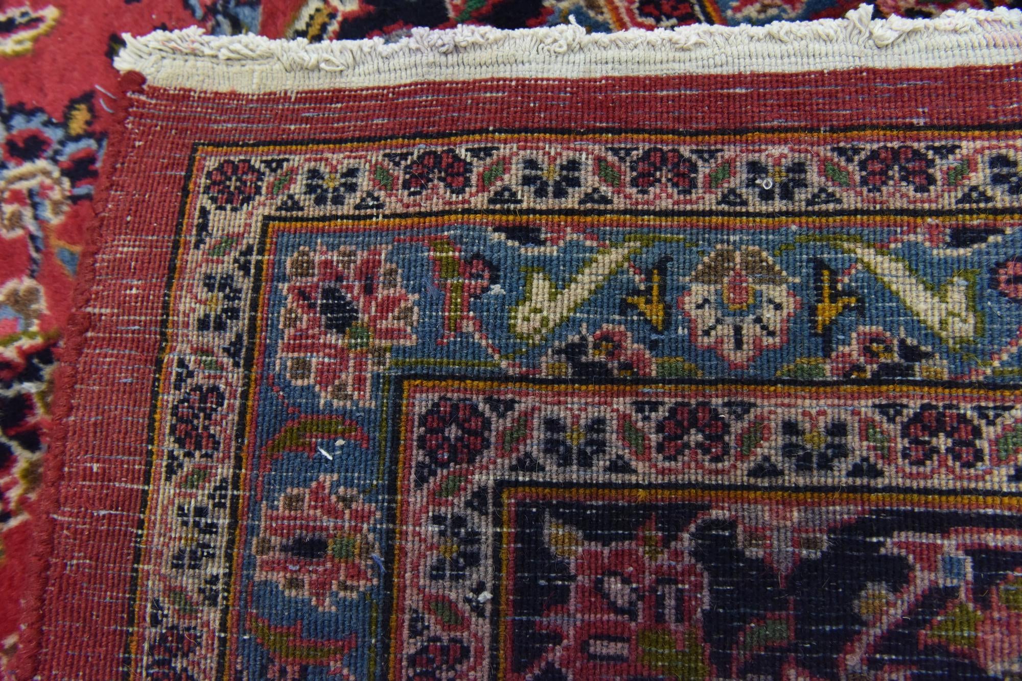 9' 8 x 12' 7 Hand Knotted Mashad Persian Wool Rug