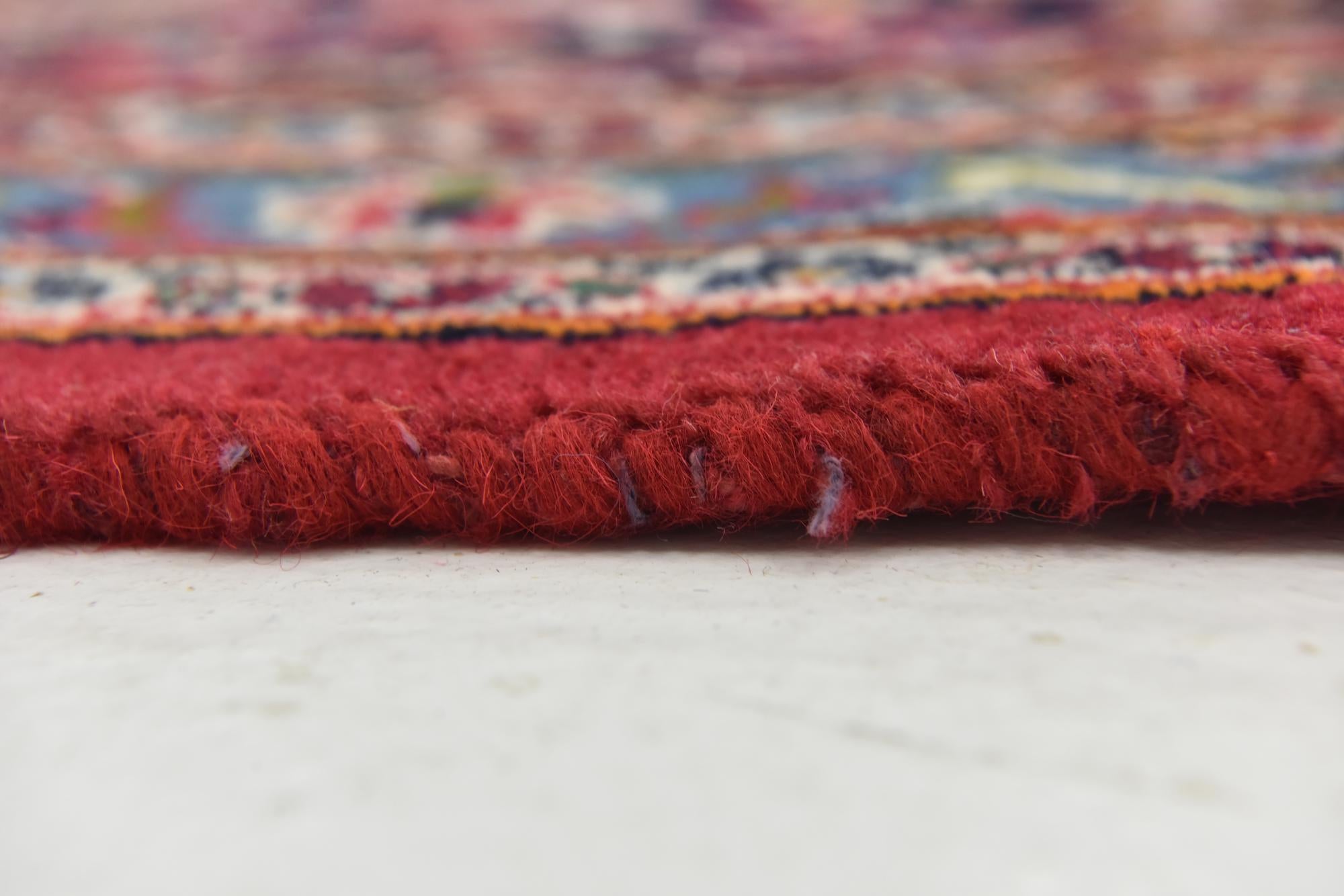 9' 8 x 12' 7 Hand Knotted Mashad Persian Wool Rug