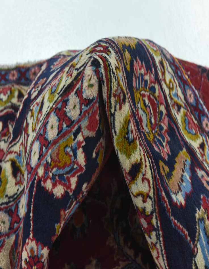 Detail image of 9' 10 x 12' 7  Hand Knotted Mashad Persian Wool Rug