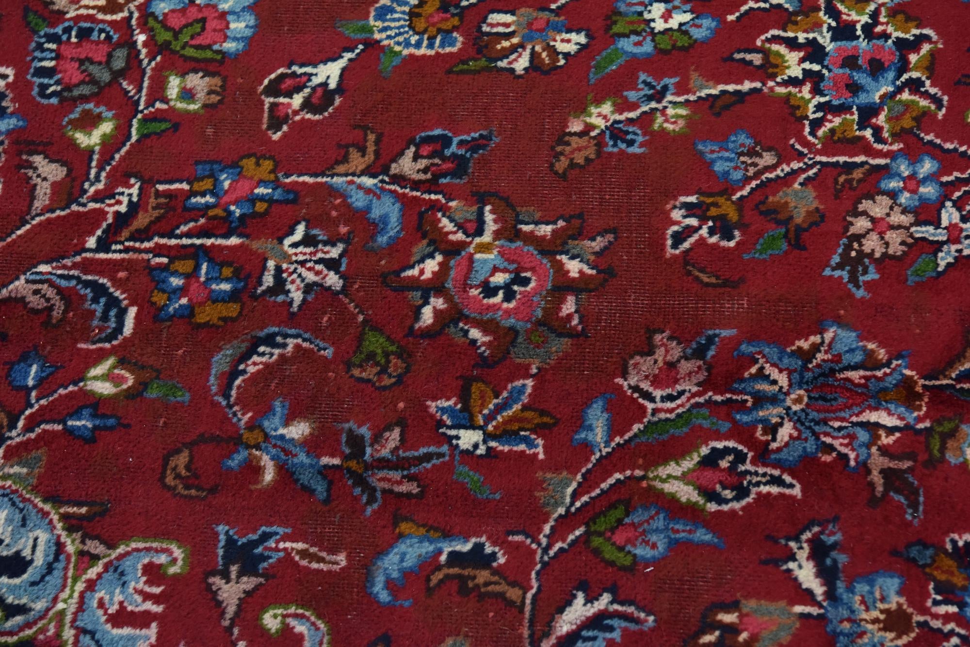 9' 9 x 12' 9 Hand Knotted Mashad Persian Wool Rug