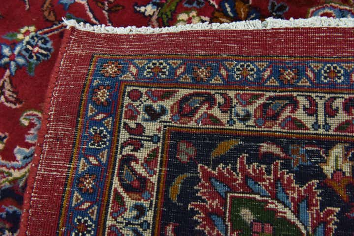 9' 9 x 12' 9 Hand Knotted Mashad Persian Wool Rug