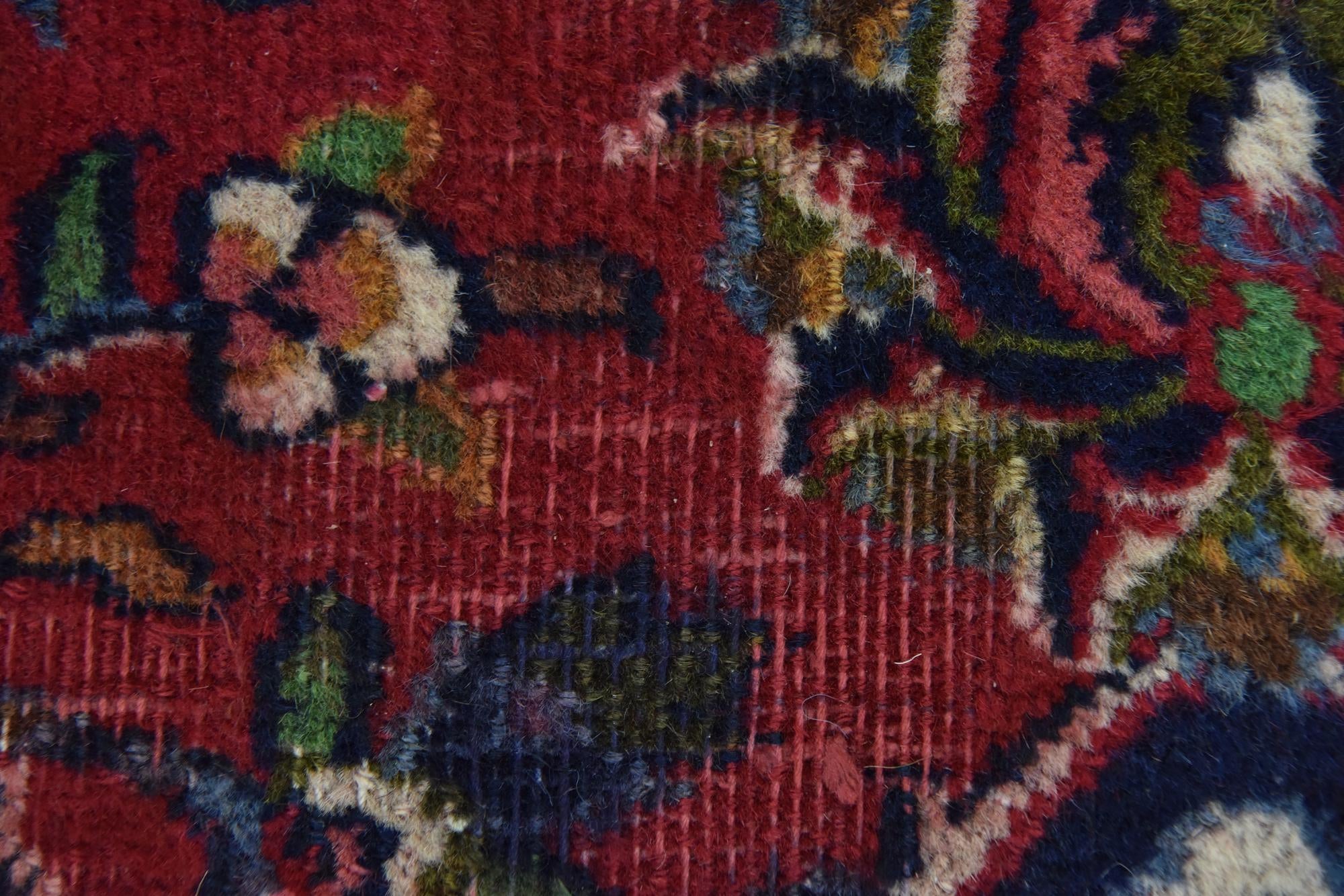 9' 9 x 12' 6 Hand Knotted Mashad Persian Wool Rug