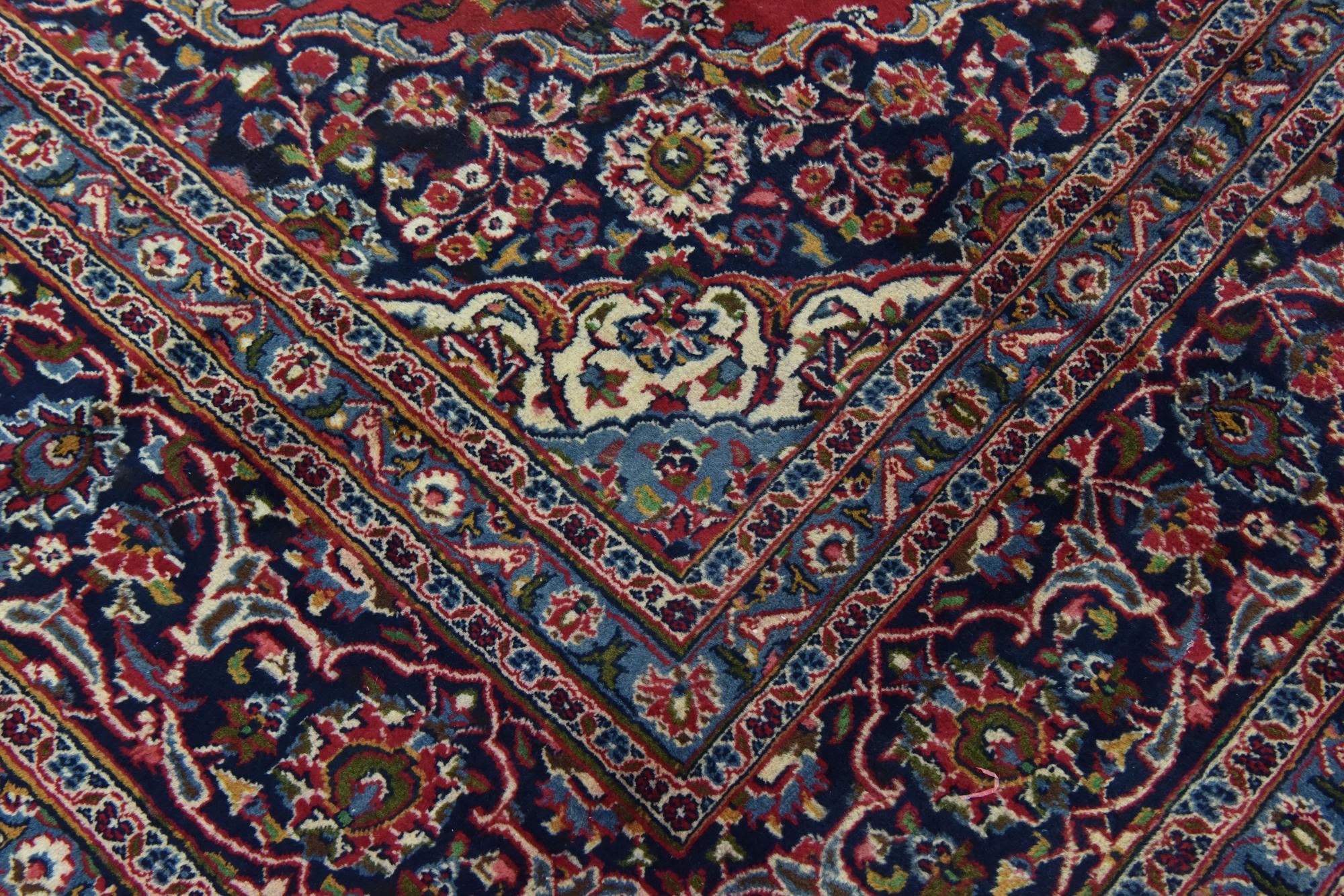 9' 9 x 12' 6 Hand Knotted Mashad Persian Wool Rug