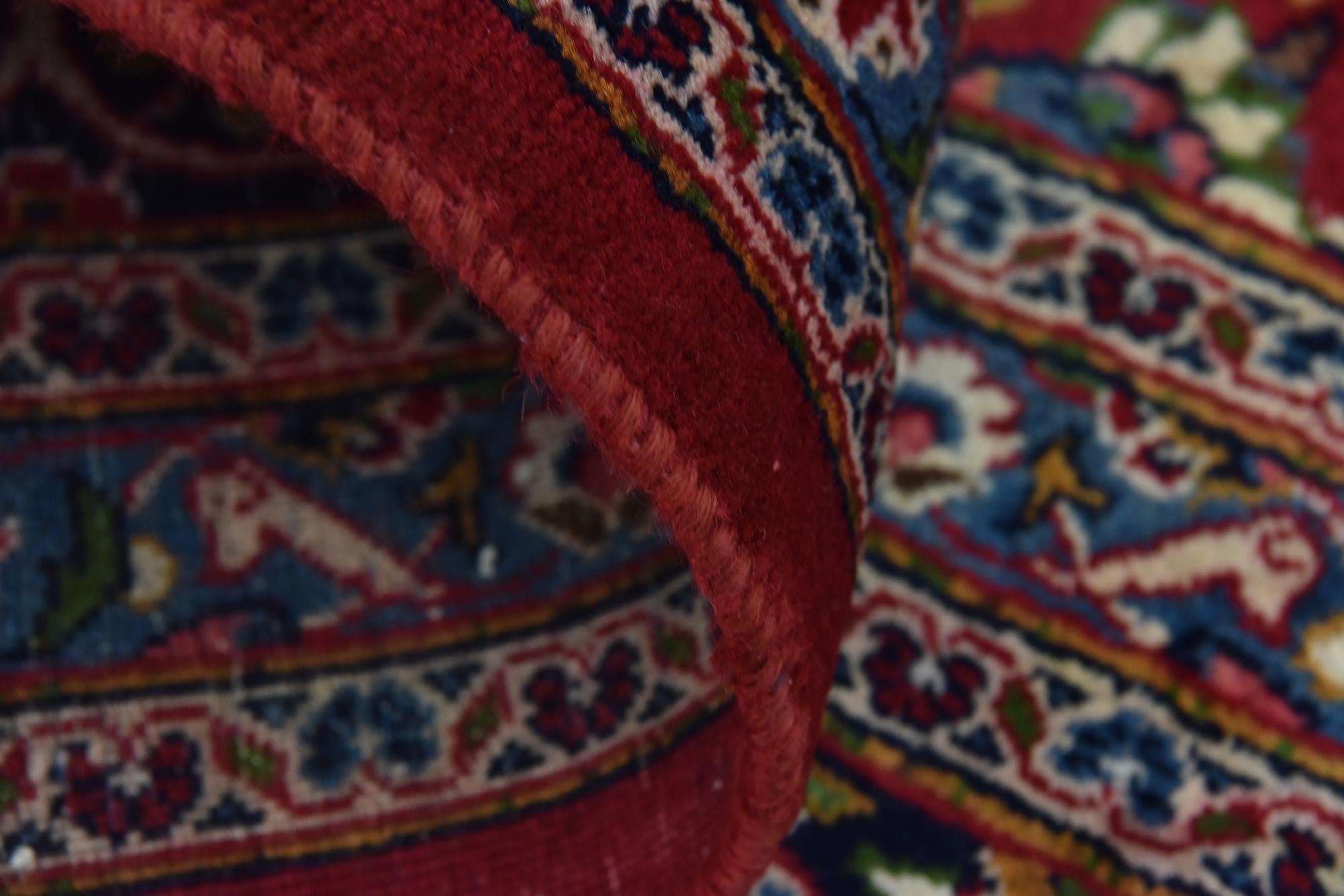 9' 9 x 12' 6 Hand Knotted Mashad Persian Wool Rug