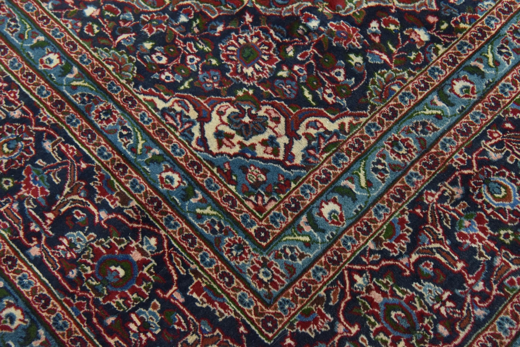 9' 8 x 13' Hand Knotted Mashad Persian Wool Rug