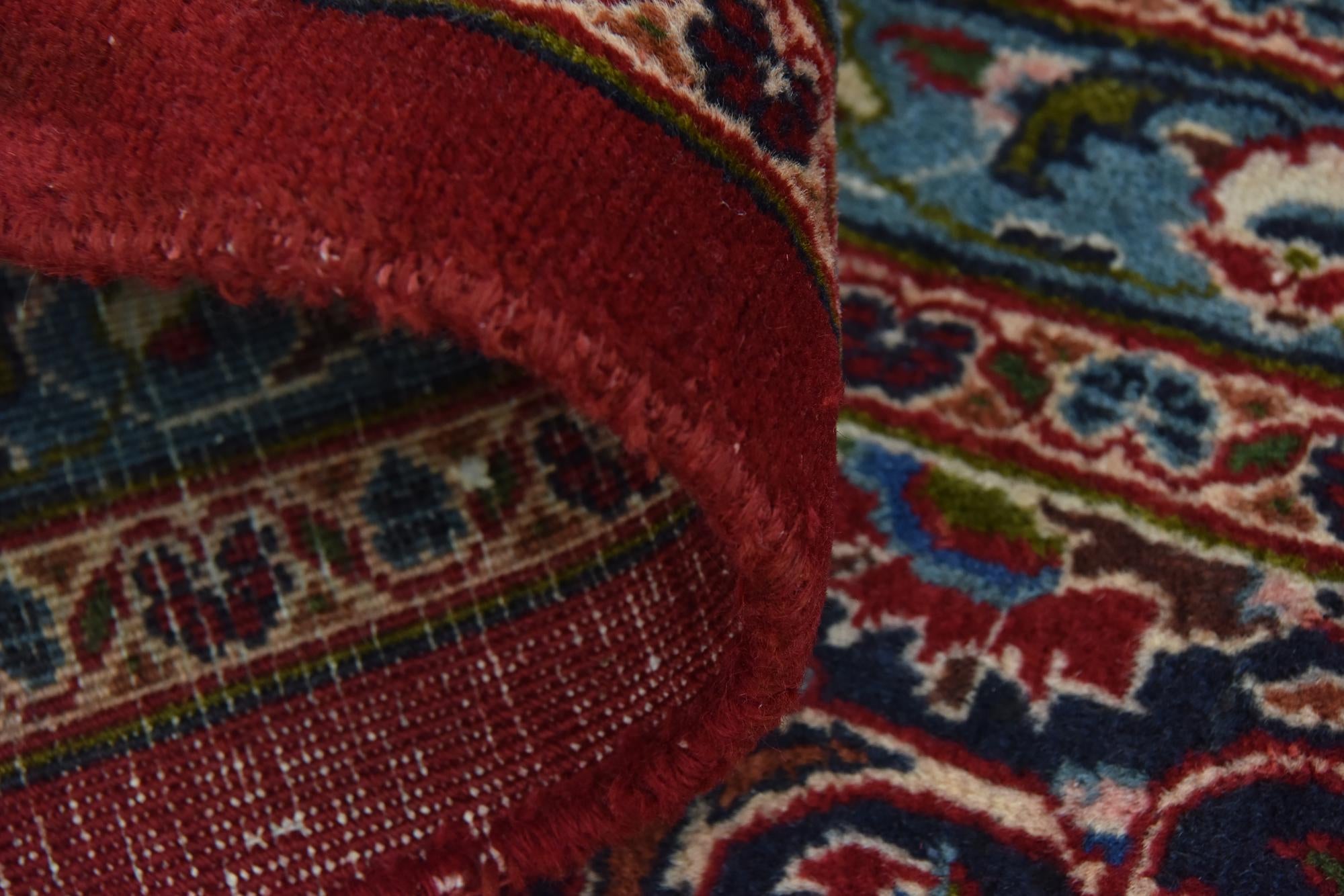 9' 8 x 13' Hand Knotted Mashad Persian Wool Rug