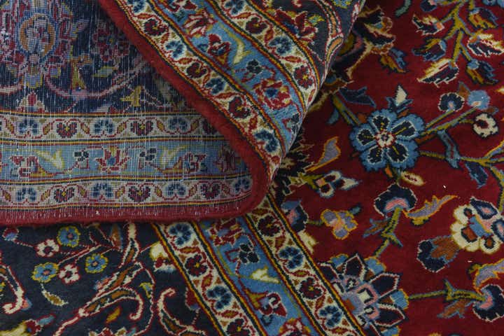 9' 8 x 13' Hand Knotted Mashad Persian Wool Rug