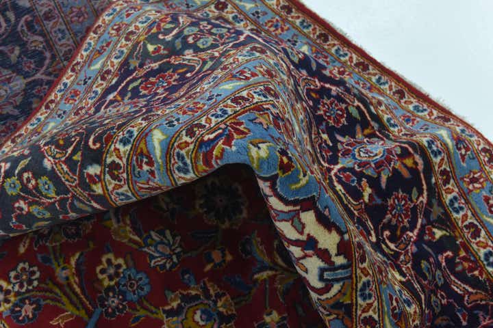 9' 8 x 13' Hand Knotted Mashad Persian Wool Rug