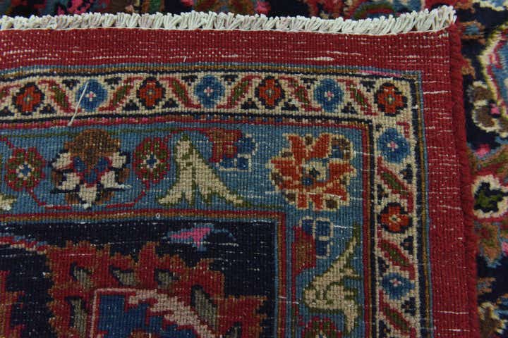 9' 6 x 12' 7 Hand Knotted Mashad Persian Wool Rug