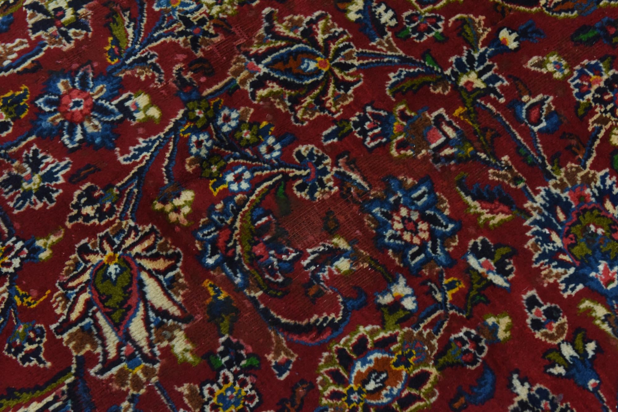 9' 10 x 12' 3 Hand Knotted Mashad Persian Wool Rug