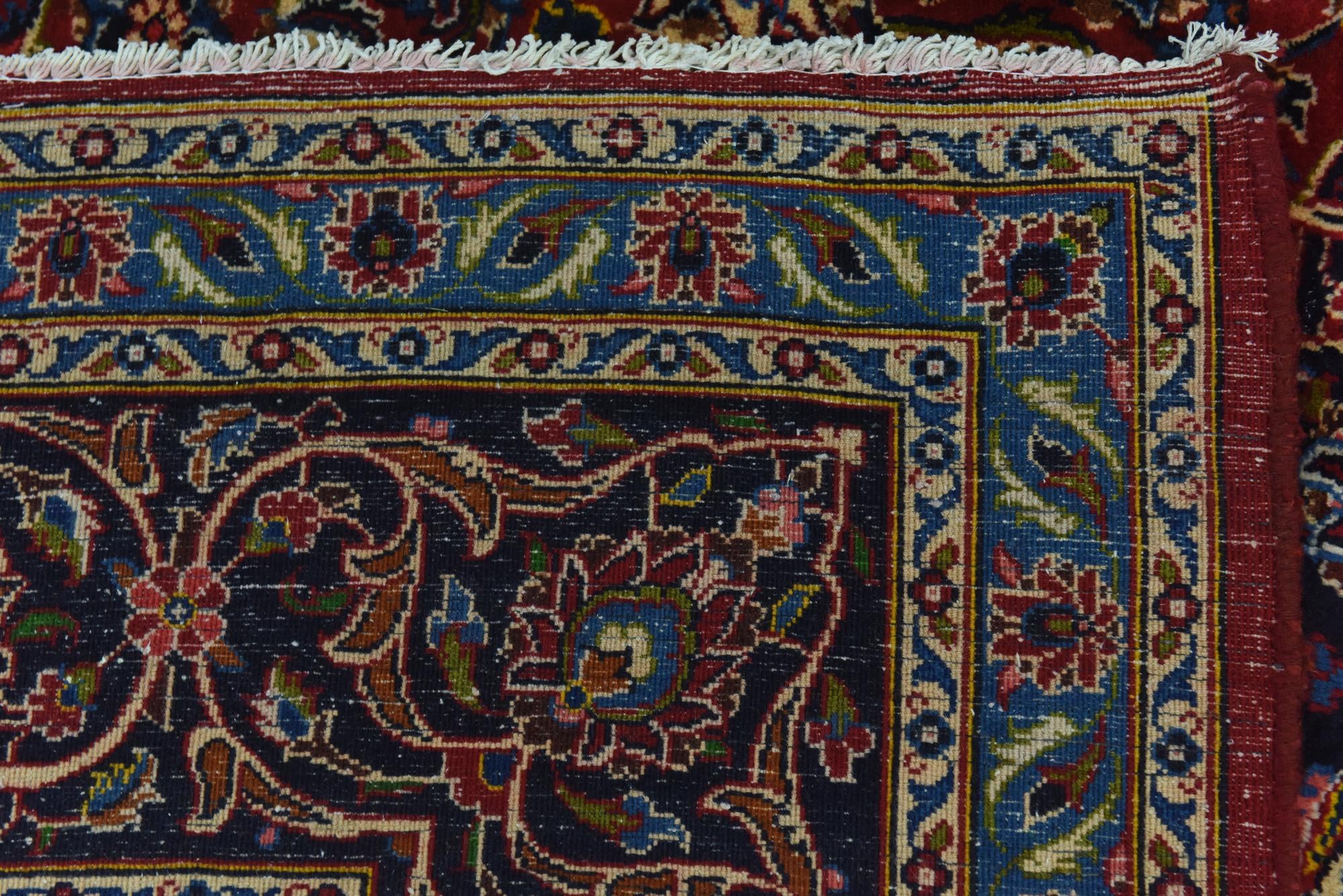 9' 10 x 12' 3 Hand Knotted Mashad Persian Wool Rug