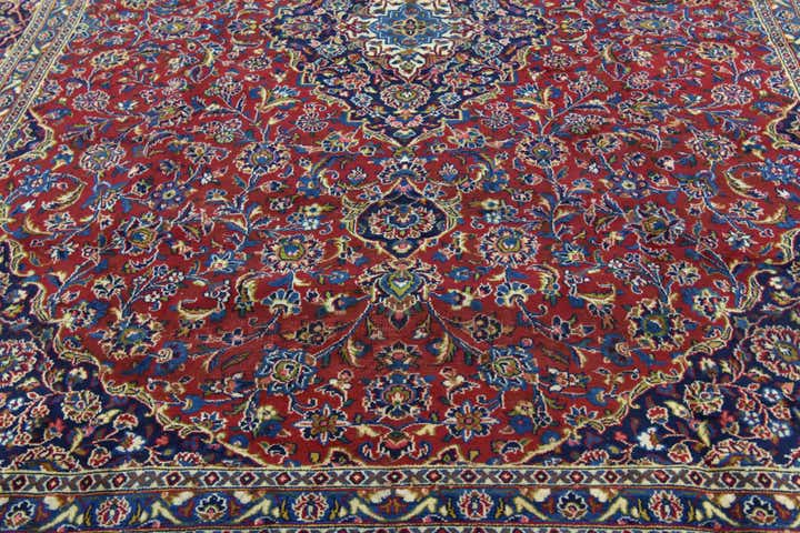 9' 10 x 12' 7 Hand Knotted Mashad Persian Wool Rug