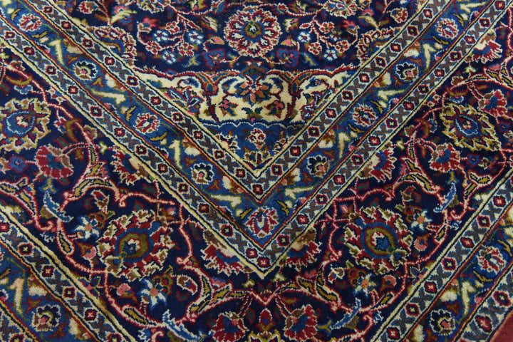 9' 10 x 12' 7 Hand Knotted Mashad Persian Wool Rug
