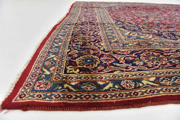 9' 10 x 12' 7 Hand Knotted Mashad Persian Wool Rug