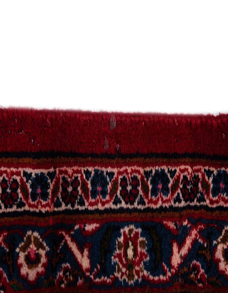 Detail image of 9' 10 x 13'  Hand Knotted Mashad Persian Wool Rug