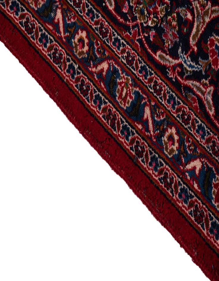 Detail image of 9' 10 x 13'  Hand Knotted Mashad Persian Wool Rug